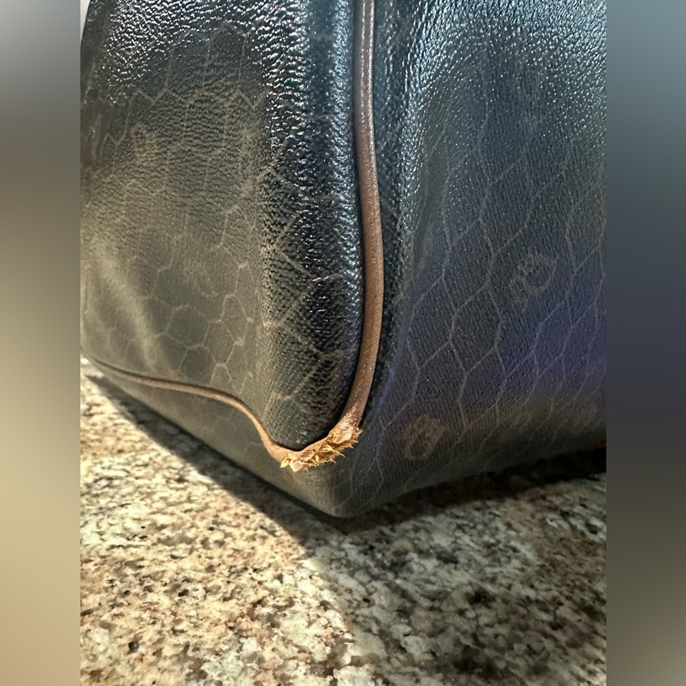 Christian Dior Extra Large Honeycomb Vintage Duffle Bag w/ Rare Lock & Key!! - Picture 3 of 13